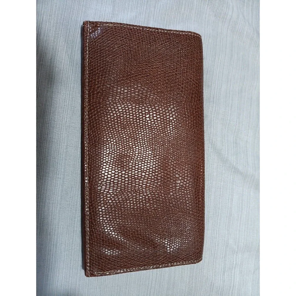 Vintage Courreges Paris Leather Wallet  Tan